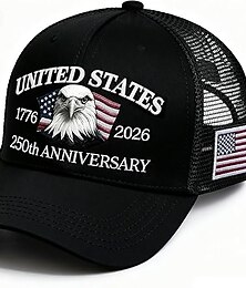 voordelige -250e jubileum USA mesh pet geborduurd Verenigde Staten baseball vintage pet 250 jaar Amerikaans jubileum pet adelaar patriottisch semiquincentennial