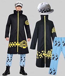 billiga -Havsäventyrare Pirat Trafalgar lag Stråhattpirat Animé Byxa Cosplay-kostym Kappa Cosplay-kostymer Byxor Kappa Hatt Till Herr Vuxna