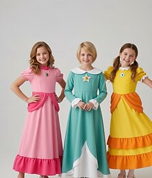 abordables -Princesse Peach Costume de cosplay Bal Masqué Accessoires Cosplay for Femmes Fille Enfant Adulte Carnaval Mascarade