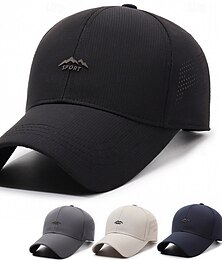 זול -בגדי ריקוד גברים כובע בייסבול כובע שמש כובע משאית שחור כחול נייבי פּוֹלִיאֶסטֶר מתכווננת אופנתי סגנון רחוב יום יומי יומי בָּחוּץ חופשה אחיד הגנה מפני השמש קרם הגנה נשימה