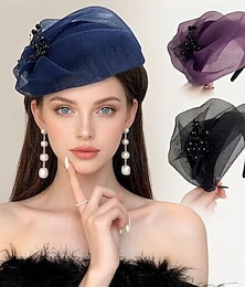 abordables -Mujer Sombrero Sombreros sin ala Resistente al Viento Transpirable Diario Exterior Calle Punto Color puro