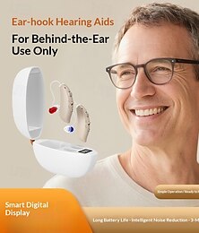 abordables -Appareils auditifs numériques pour seniors, amplificateur de son contour d'oreille pour une amélioration auditive personnelle, amplificateur auditif numérique rechargeable avec une autonomie d'une