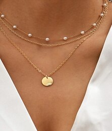 economico -1 pezzo Collana For Per donna Perla Quotidiano Streetwear Regalo Lega Patchwork Giorno di San Patrizio