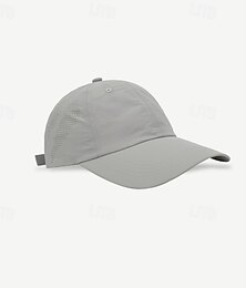 billige -Baseballcapen Solhatt Tenniscaps Unisex Lokk Kjørercapen Ensfarget Solbeskyttelse Fukttransport Pustende til Tennis Baseball Pickleball Sommer Vår Mørkegrå Svart Blå