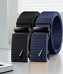 זול -בגדי ריקוד גברים חֲגוֹרָה אבזם אוטומטי ניילון סגנון רחוב עכשווי לנופש צבע אחיד שחור כחול נייבי יומי בָּחוּץ רשמי חגורת מותניים