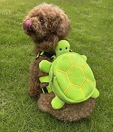 abordables -Sac à dos pour chien en forme de tortue - gilet de transport grande capacité avec sangle anti-traction, fermeture éclair en métal et conception autoportante