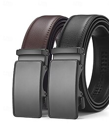 זול -בגדי ריקוד גברים חֲגוֹרָה אבזם אוטומטי עור כרום סגנון רחוב עכשווי לנופש אחיד A01 A02 קזו'אל יומי עֵסֶק רשמי חגורת מותניים