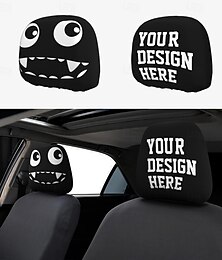 billiga -Anpassade personliga nackstödsskydd för bilar, set med 2, skyddande dammskydd, universellt passande nackstödsskydd för bilsäten