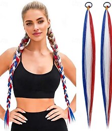 abordables -Extensions de cheveux à paillettes de 76 cm pour femmes &Cheveux lisses synthétiques à paillettes pour filles (lot de 2) | Accessoires de cheveux fantaisie pour fêtes d'enfants, festivals et créations
