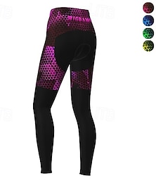 voordelige -Dames Grafisch Met Patroon Strakke wielrenbroek Fietsen Broeken Panty Bergracen Wegwielrennen Sport Thermisch Warm 3D-pad Houd Warm Sneldrogend Geel Rood Kleding Wielrenkleding