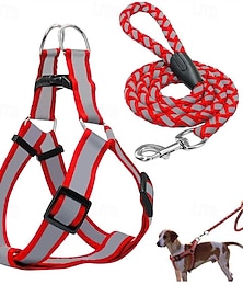 abordables -Correa para perros, arnés antitirones para perros, chaleco reflectante de nailon para perros, correa de entrenamiento, apto para perros pequeños.