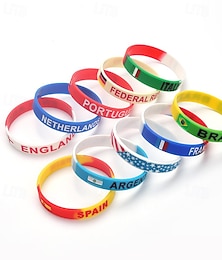 זול -שרשרת עבה כדורגל אופנתי מותאם אישית סיליקון צמיד תכשיטים פול / כחול נייבי / כחול רויאל עבור יומי ספּוֹרט חגים