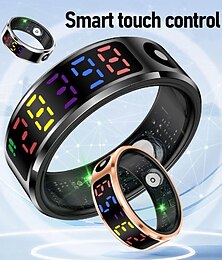 Недорогие -Умное кольцо фитнес-трекер высокоточный монитор активности с LED-дисплеем водонепроницаемое интеллектуальное носимое устройство для здоровья кольцо для отслеживания сна и спорта для мужчин и женщин