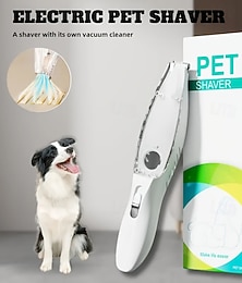 abordables -Tondeuse à poils sans fil pour chiens avec aspiration puissante | Ramassage automatique des poils, rechargeable par USB, silencieuse, convient aux chiens et chats de toutes tailles