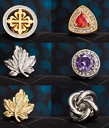 זול -בגדי ריקוד גברים יוניסקס 1 pc חפתים סגסוגת מתכת תפס לשיער קזו'אל יומי אלגנטית אופנתי A B C