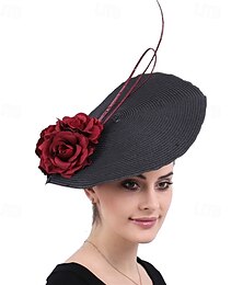 abordables -Fascinators Tissu Mariage Anniversaire Élégant ancien Mignon Avec Floral Casque Couvre-chef
