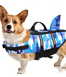 abordables -gilet pour animaux de compagnie avec ceinture ajustable et poignée pour piscine, vêtements pour chiens ajustables