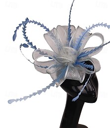 abordables -Fascinators Lin Mariage ancien Mignon Avec Tulle Casque Couvre-chef