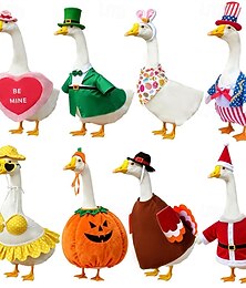 preiswerte -8er-Set festliche Gänse-Outfits für Veranda und Terrasse – ideal für Valentinstag, St. Patrick's Day, Ostern, Sommer, 4. Juli, Herbst, Halloween und Weihnachten.