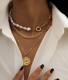 billiga -1st Halsband For Dam Pärla Dagligen Gata Gåva Legering Lappverk Paddys dag