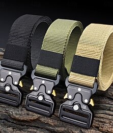 preiswerte -Herren Gürtel Metall Chrom Segeltuch Vintage Mode Taktisch Einfach Blau Schwarz Lässig Täglich Urlaub Alltagskleidung Taillengürtel