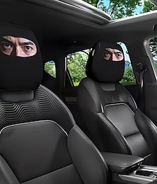 billige -2 stk. trekk til bilsete og nakkestøtte med mystisk øyemaske-tema – med et søtt design – universell passform, enkel å montere og maskinvaskbar – komforttrekk til nakkestøtter for langkjøring