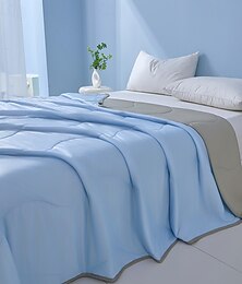 preiswerte -Kühlende Sommerdecke, leichte, atmungsaktive Steppdecke aus weicher Eisseide für Schlafzimmer und Heimtextilien