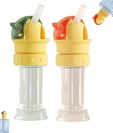 voordelige -2 stuks waterflesdopjes met rietje, rietje voor waterflessen, universeel geschikt voor sapflessen &Waterflessen met lekvrije klapdeksel voor peuters &kinderen