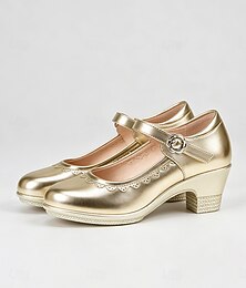halpa -naisten kultaiset mary jane -kengät suljetulla kärjellä, matalakorkoiset avokkaat valssiin, foxtrottiin ja tangon harjoitteluun &suorituskyky