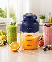 abordables -Exprimidor eléctrico inalámbrico de 44 oz para el hogar, ideal para electrodomésticos. &Vaso para batidora de verduras, botella de zumo personal de gran capacidad para el hogar y los viajes.