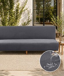 preiswerte -wasserabweisender Sofabezug fürs Bett, 1-teilig, dehnbar, burgunderfarben, Sofabezug ohne Armlehnen, weicher Möbelschutz mit elastischer Unterseite für Kinder, Spandex-Jacquard, kleine Karos