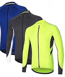 preiswerte -Herren Fahrradjacke Regenjacke Packbar Wasserdicht Winddicht UV Schutz Fahhrad Jacke Windjacke Mountainbike MTB Straßenradsport Stadtradfahren Schwarz Blau Grün Fahrradbekleidung