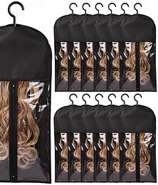 halpa -12-osainen hiustenpidennysten pidike peruukkien säilytysripustin useille peruukeille &lisävarusteet