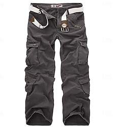 billige -Herre Militærbukser Bukser Taktiske bukser Arbeidsbukser Turbukser Multi lomme Klapplomme Kamuflasje عادي Komfort Anvendelig Avslappet Daglig utendørs Ferie Gatemote Svart Militærgrønn Uelastisk