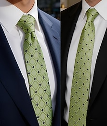 billiga -herr slipsar mode business klassisk formell randig rutig business kvällsfest formell