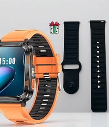 Недорогие -Прочные умные часы для мужчин с фонариком, военные умные часы для активного отдыха с Bluetooth-звонками, 2 ремешками, монитором сна, более 100 спортивными режимами, водонепроницаемые фитнес-часы IP68