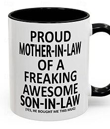 preiswerte -Lustige Geschenktasse für Mama, lustige Keramiktasse für Schwiegersohn und stolze Schwiegermutter, Muttertagsgeschenk, Geburtstagsgeschenk, Weihnachtsgeschenk, Keramiktasse