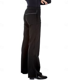 abordables -Pantalon de danse de salon latine pour homme - taille haute avec bande latérale en satin pour la danse de salon et la salsa &performance professionnelle