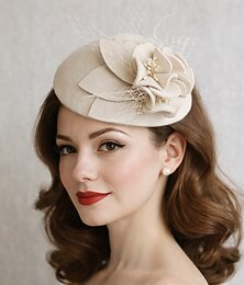 abordables -Élégant Rétro Vintage Chapeau Fascinator Fascinateur Kate Middleton Déguisement Femmes Mascarade Fête / Soirée Enterrement de Vie de Jeune Fille Adultes Chapeau