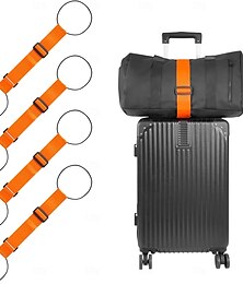 economico -Confezione da 4 robuste cinghie di collegamento regolabili per bagagli, aggiungi una borsa, cinghie elastiche regolabili per bagagli per collegare due valigie, bagaglio a mano sicuro &accessori da