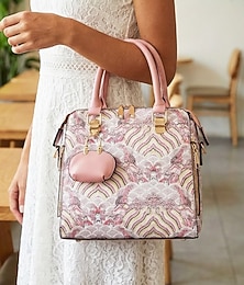 abordables -Ensemble de sacs à main en similicuir brodé pour femme, multicolore, composé de 3 pièces, idéal pour une tenue mère-fille élégante en soirée, au travail, en déplacement ou au quotidien.