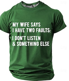 abordables -Camiseta de hombre con estampado de chiste sarcástico y humorístico de marido, cuello redondo, corte regular, informal, regalo, de diseñador, tallas S, M, L, XL, XXL, XX