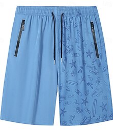 preiswerte -Herren Badehosen Badeshorts Boardshorts Tasche Elastischer Bund Einfach Schnelltrocknend Knielang Outdoor Strand Urlaub Urlaub Mode Meerblau Hellgrün Mikroelastisch