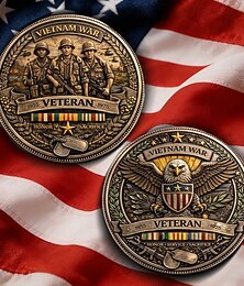 abordables -Pièce commémorative pour vétérans américains de la guerre du Vietnam, pièce de défi en hommage aux militaires, aigle &dessin de soldat, honneur &Pièce commémorative de collection, sacrifice, 1955–1975