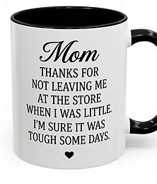 preiswerte -Lustige Geschenktasse für Mama zum Muttertag, Kaffeetasse mit Akzent, „Mama, danke, dass du mich nicht im Laden gelassen hast“, Geburtstagstasse für Mama, Keramiktasse für Kaffee, Tee, heiße