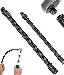 お買い得  -1/2 フレキシブルシャフト延長エクステンダー、トルクソケット、ラチェットスパナ、電動レンチ、コネクティングロッド、狭い場所用のフレキシブルリーチ延長バー、手動自動車修理ツール
