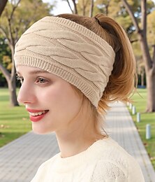 abordables -Bandeau en maille torsadée pour femme – un accessoire doux et élégant pour les temps froids, les occasions décontractées et les activités de plein air.