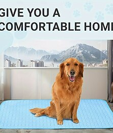 abordables -alfombrilla refrescante de verano &Colchoneta para mascotas, niños y adultos: material seguro y no tóxico, superficie absorbente de agua, portátil. &Fácil de limpiar, azul