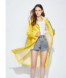 cheap -Men's Women's Rain Poncho Waterproof Hiking Jacket Rain Jacket Summer Spring Outdoor Waterproof Quick Dry Lightweight Comfortable Outerwear Windbreaker Raincoat Fishing Climbing Beach Sea Blue Pure