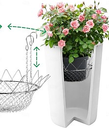 お買い得  -大型鉢用の調節可能なプランターインサート、頑丈な防錆ステンレススチール製植物ライザー、ユニバーサルフィット、12～18インチ、植物を高くして土の使用量を削減、結婚式やパーティーの装飾